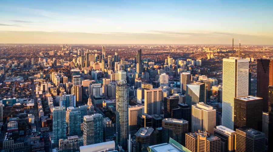 View of Toronto City from above - Toronto, Ontario, Canada.
