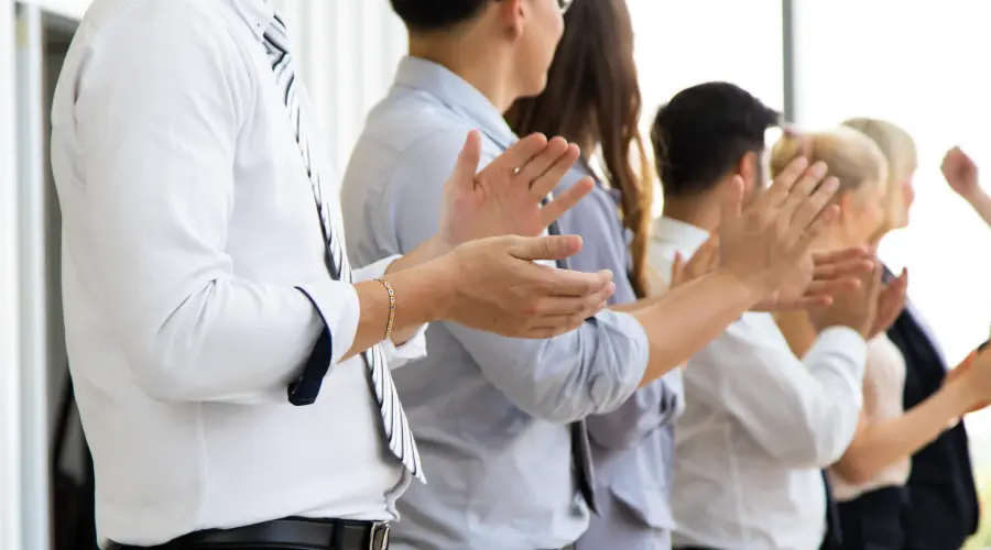 Stock photo of an award ceremony.