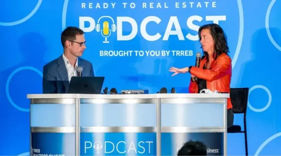 Photo from realtor quest 2026 podcast with Rebecca Mountain and Jason Mercer.